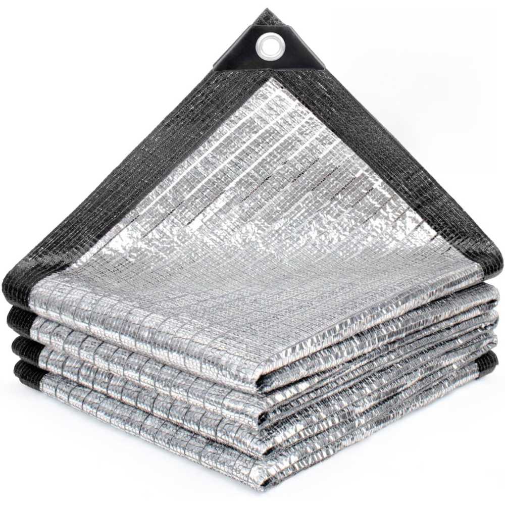 Sunny Guard 85% Aluminum Reflective Sun Shade Cloth (10' x 12')