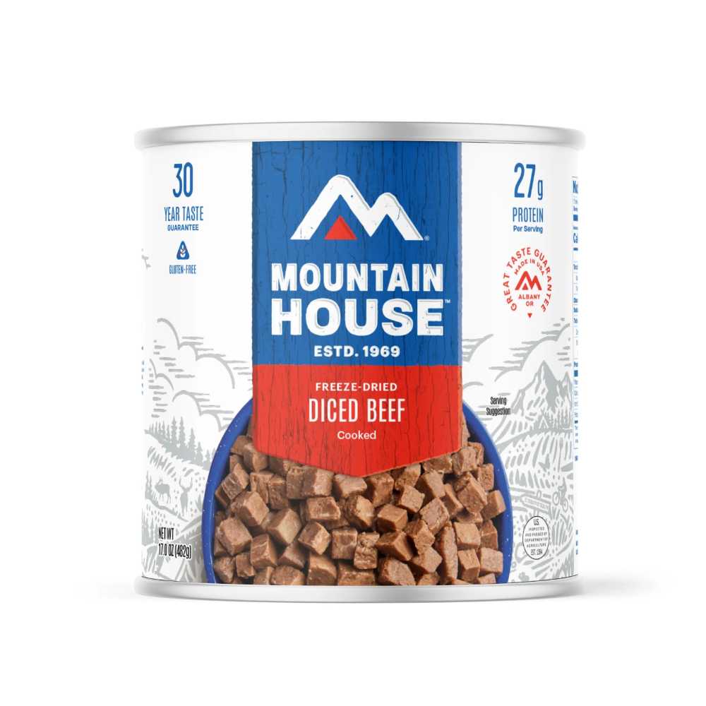 Prime: Mountain House Freeze Dried Diced Beef #10 Can