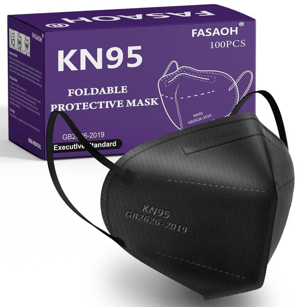 100-Pack Fasaoh KN95 5-Ply Face Masks