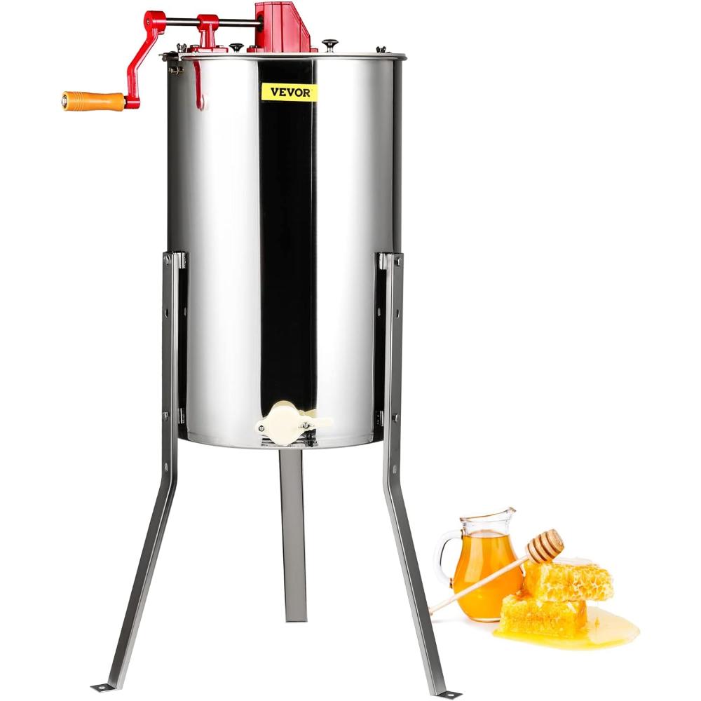 Vevor 3-Frame Stainless Steel Manual Honey Extractor