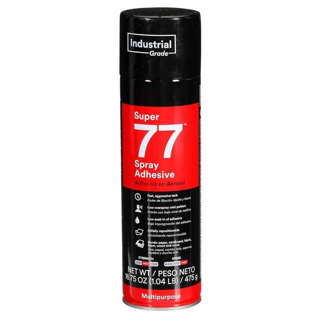 3M Super 77 Multipurpose Permanent Spray Adhesive Glue, 16.75 oz.