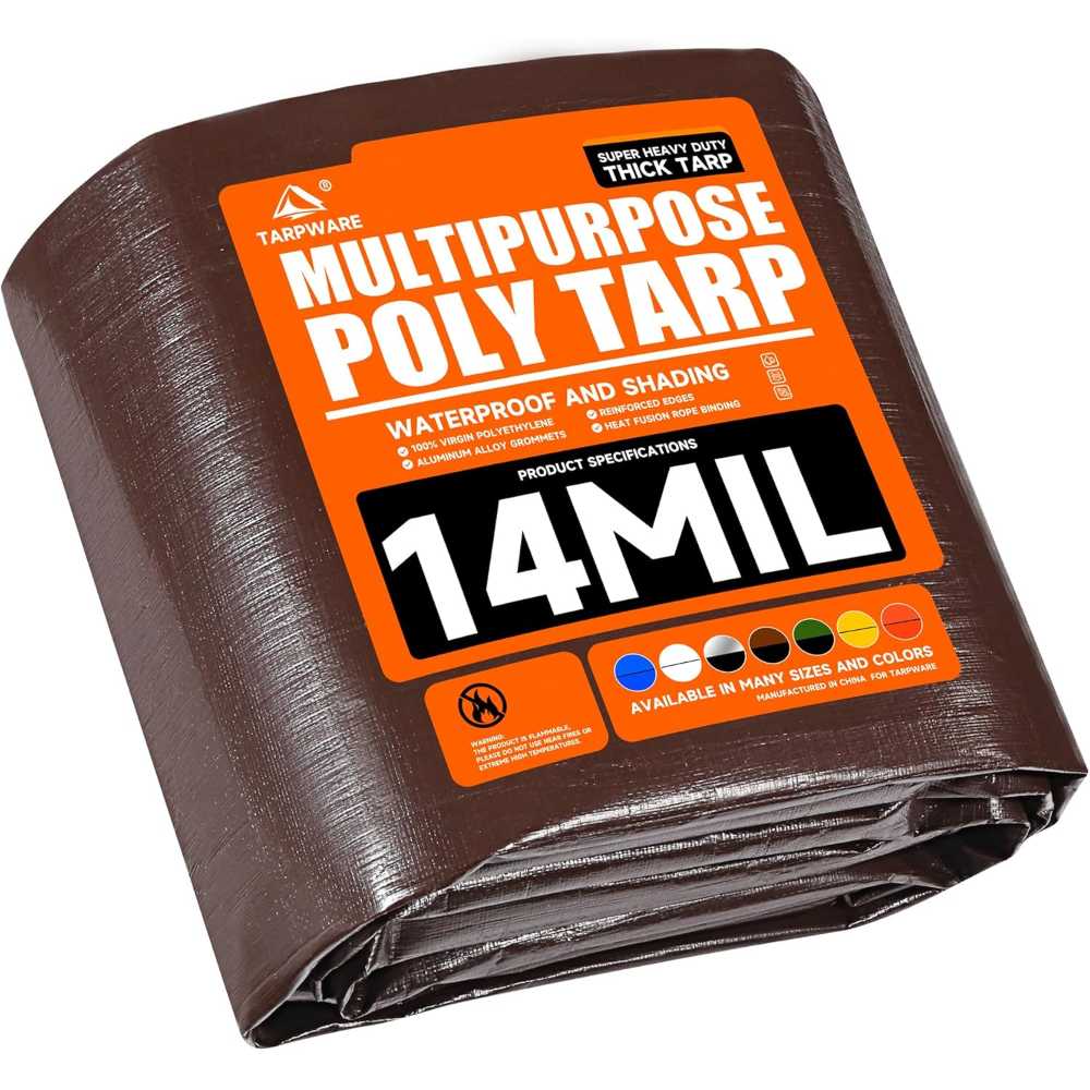 Tarpware Heavy Duty 12' x 16' 14-Mil Tarp