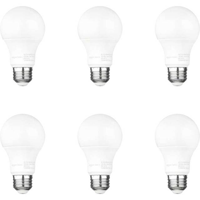 6-Pack Amazon Basics Dusk-to-Dawn Sensor A19 9W LED Light Bulb