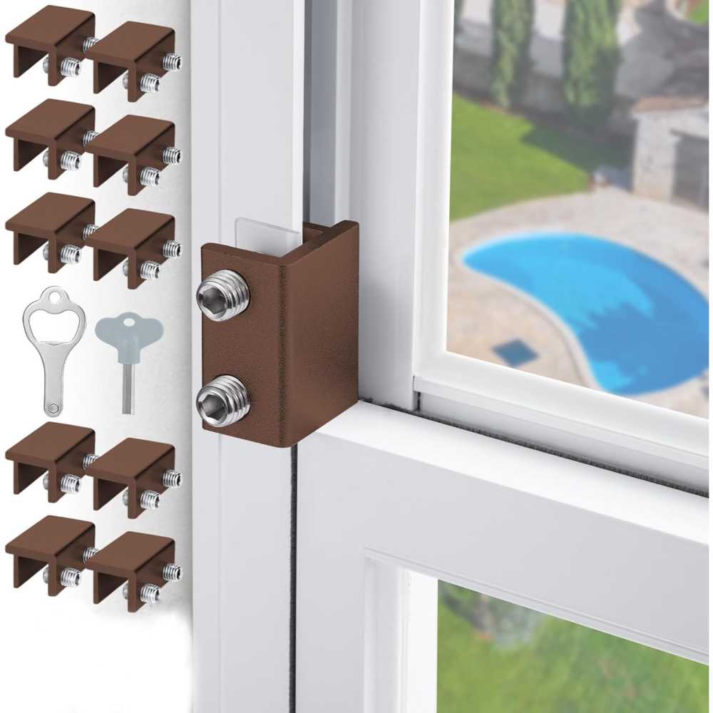 10-Pack Crodoer Sliding Window/Door Locks