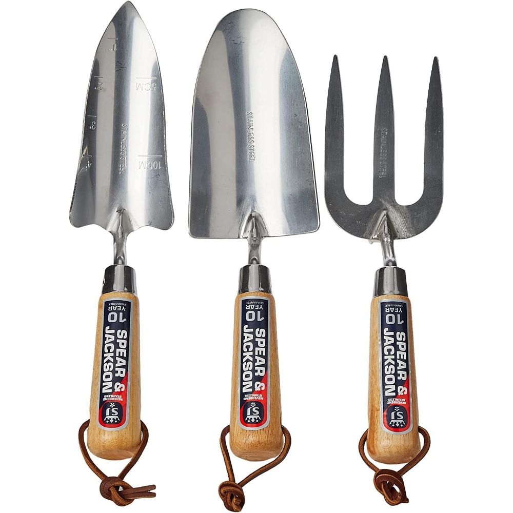 Spear & Jackson 3-Piece Neverbend Stainless Gardening Set