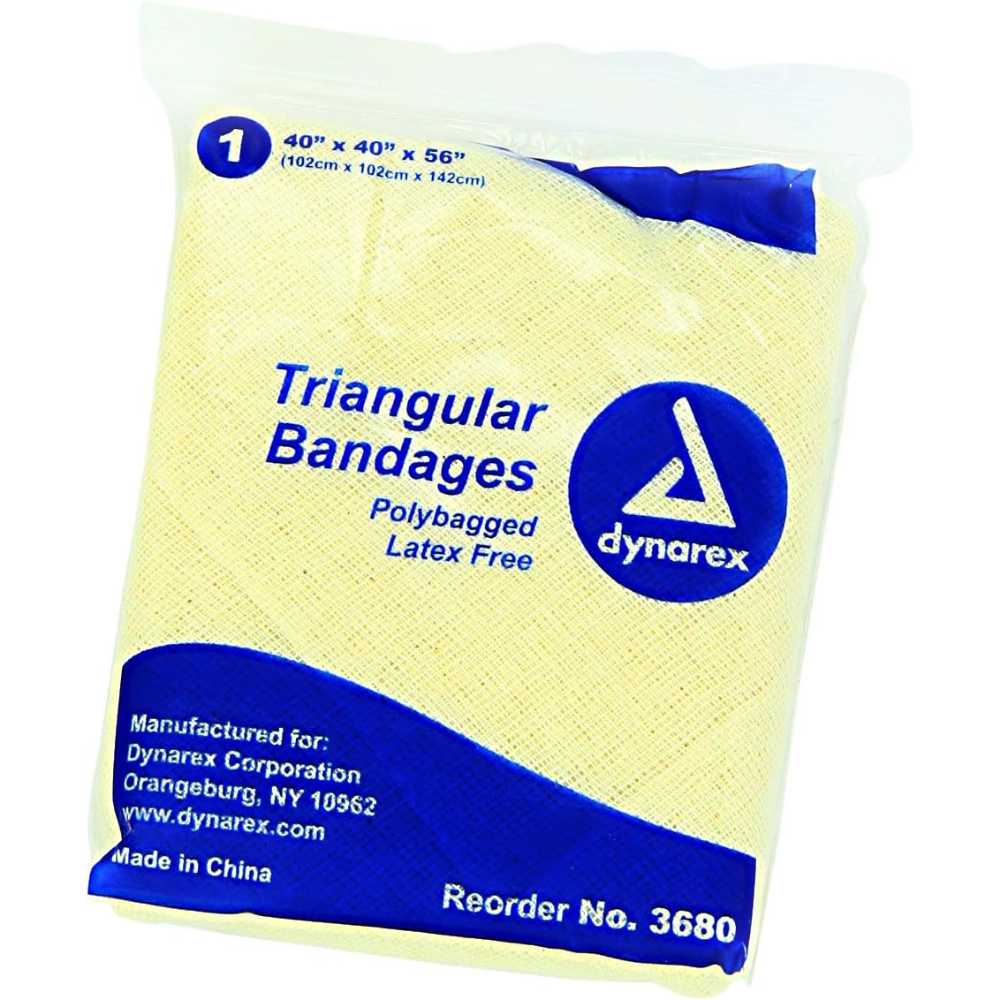 12-Pack Dynarex Triangular Bandages (40" x 40" x 56")