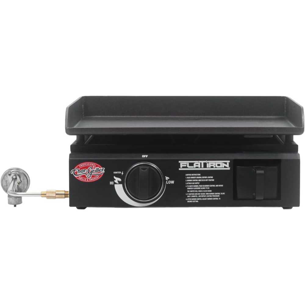 Char-Griller Flat Iron 1-Burner Portable Propane Flat-Top Griddle