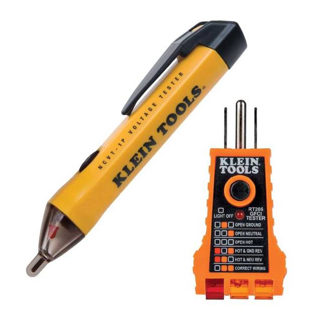 Klein Tools Electrical Tester Kit (Voltage Tester + GFCI Receptacle Tester)