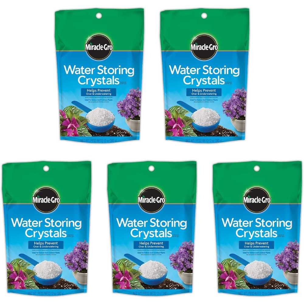 5-Pack Miracle-Gro Water Storing Crystals, 12 oz.