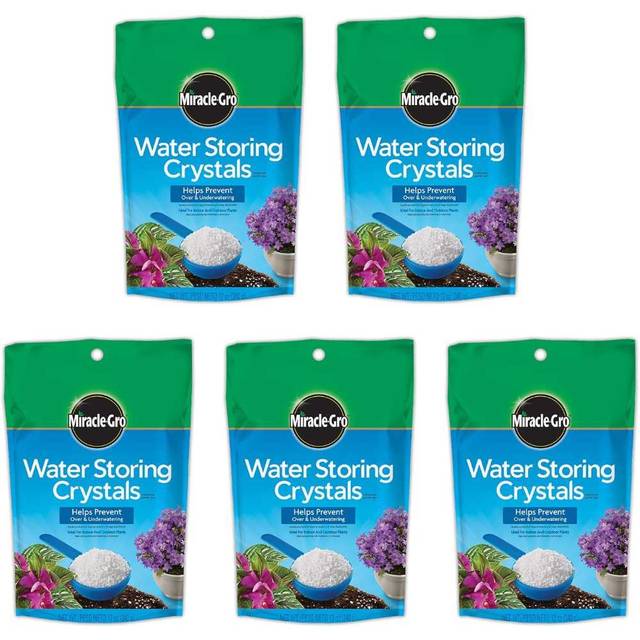 5-Pack Miracle-Gro Water Storing Crystals, 12 oz.