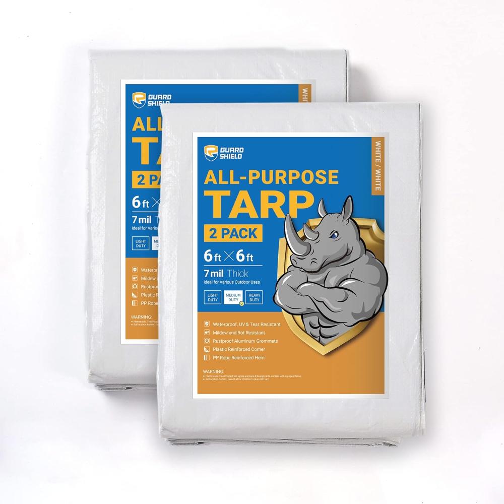 2-Pack Guard Shield 6' x 6' 7-Mil Tarp
