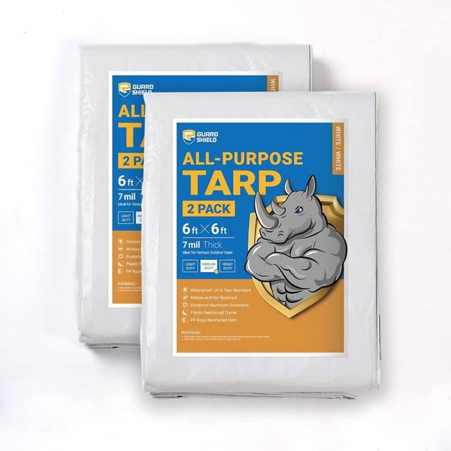2-Pack Guard Shield 6' x 6' 7-Mil Tarp