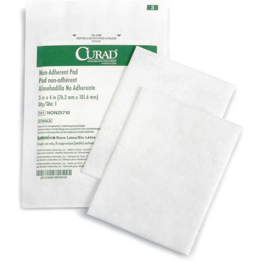 100-Pack CURAD Sterile Non-Adherent Pads (3" x 4")