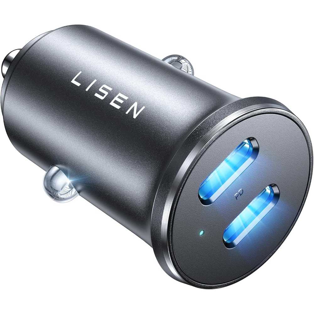Lisen 90W Dual-Port USB-C Fast Charging Car Charger