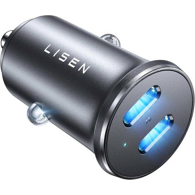 Lisen 90W Dual-Port USB-C Fast Charging Car Charger