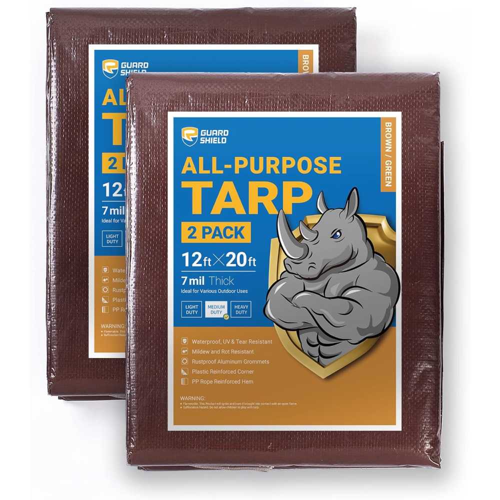 2-Pack Guard Shield 12' x 20' 7-Mil Tarp