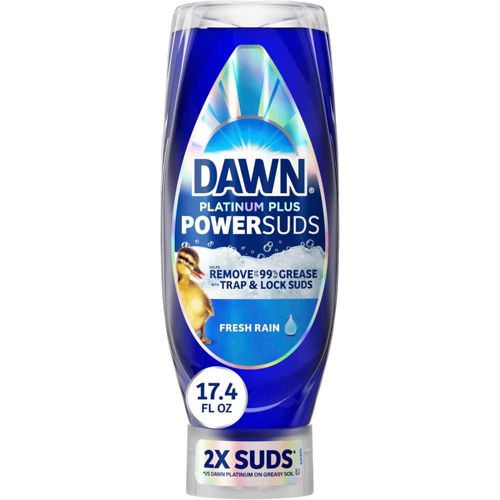 Dawn Platinum Plus PowerSuds Dish Soap, 17.4 oz. (Fresh Rain)