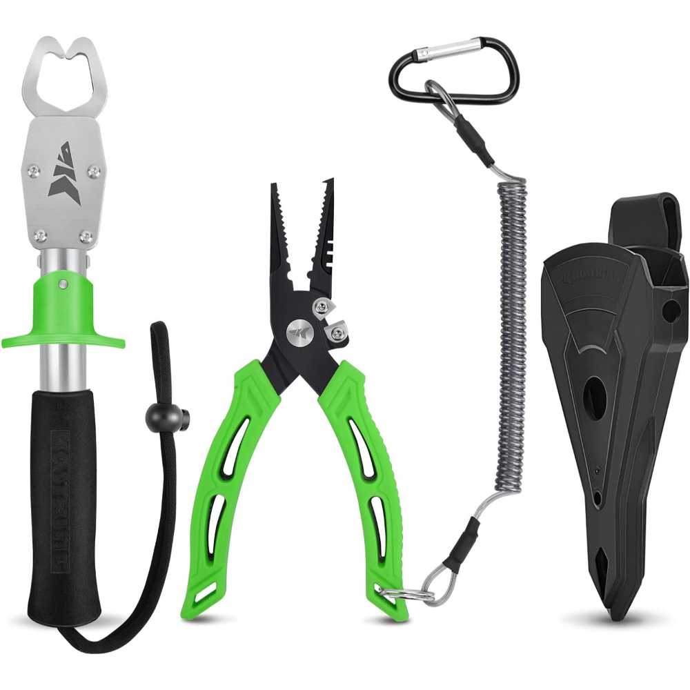 KastKing Fishing 6" Split Ring Nose Plier + 9" Lip Grip