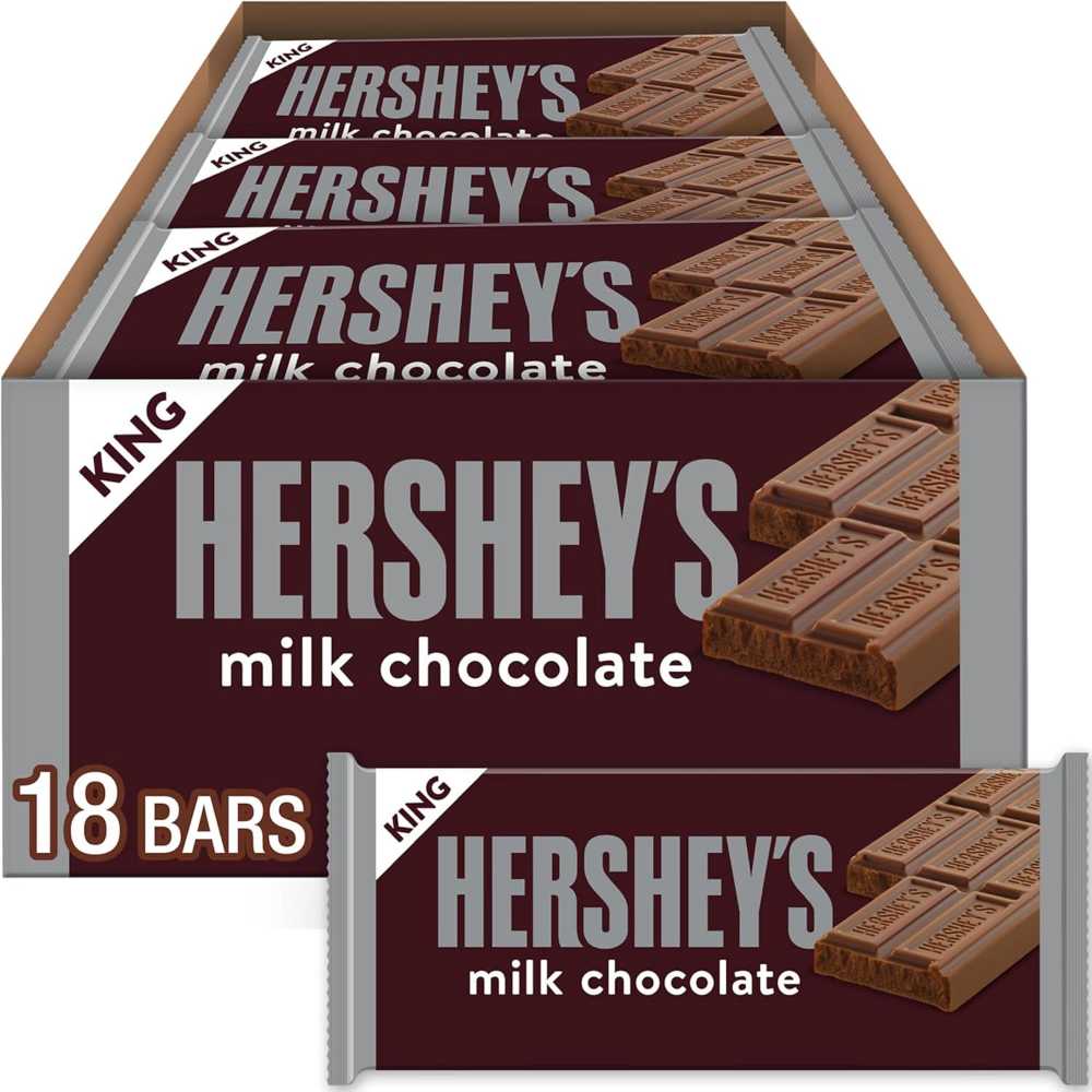 18-Pack Hershey's King Size Milk Chocolate Bars, 2.6 oz.