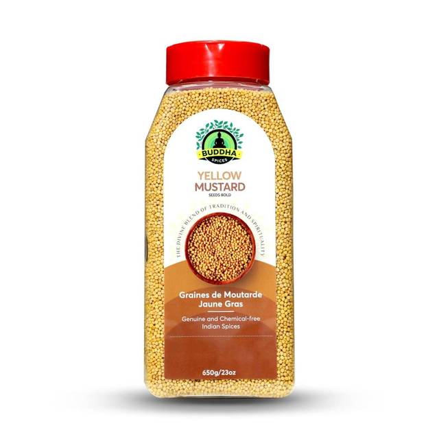 Buddha Spices Yellow Mustard Seeds, 23 oz.