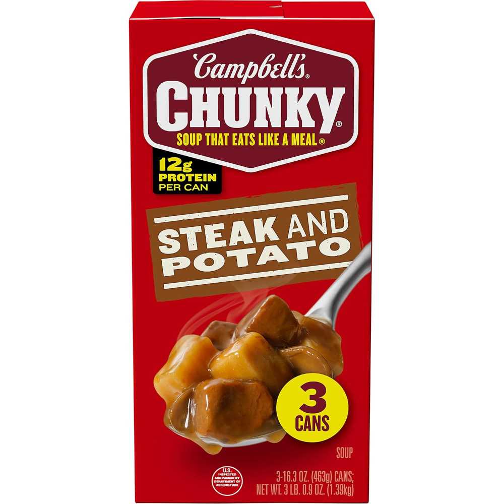 3-Pack Campbell’s Chunky Steak and Potato Soup 16.3 oz.