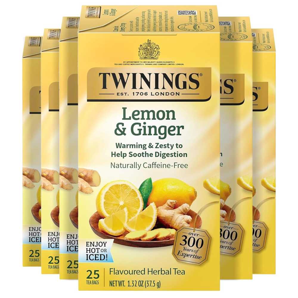 150-Pack Twinings Lemon & Ginger Herbal Tea Bags