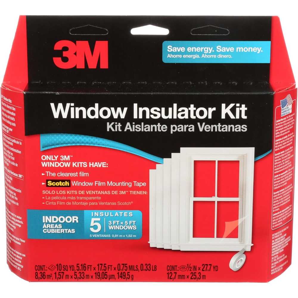 5-Pack 3M Window Insulator Kit (3' x 5')