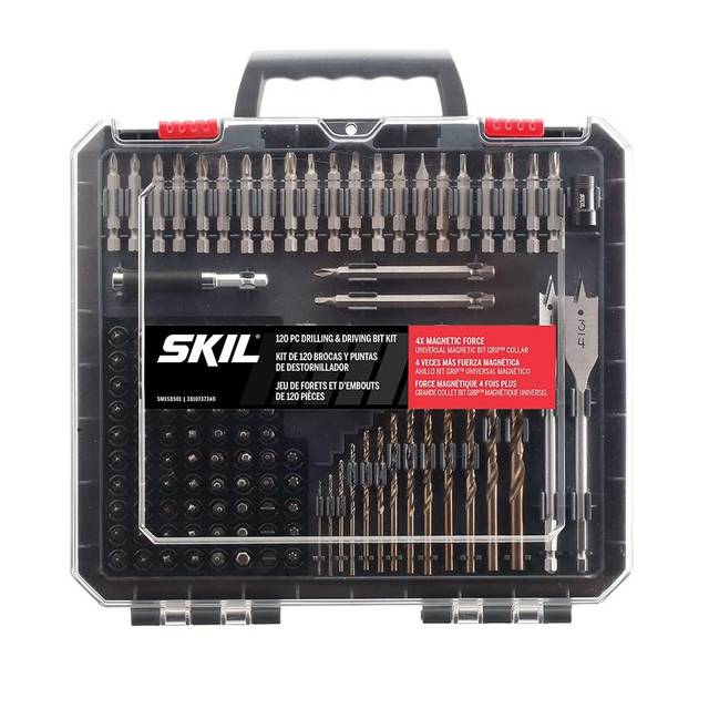 SKIL 120-Piece Drilling and Screw Driving Bit Set w/ Bit Grip