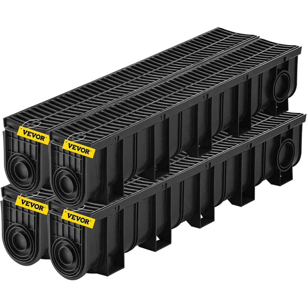 4-Pack Vevor Trench Channel Drain (5.9" x 7.5" x 39.4")