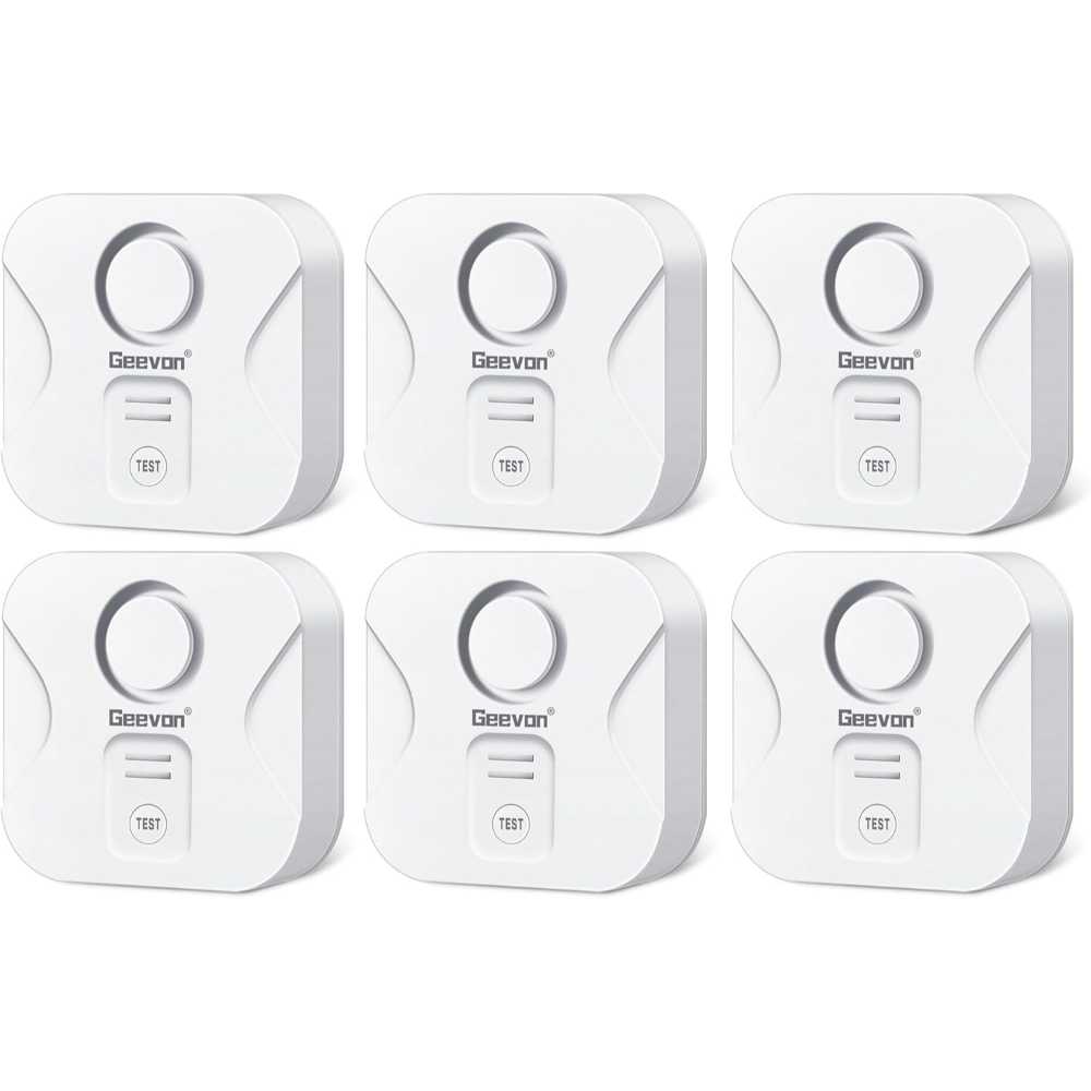 6-Pack Geevon Water Leak Alarm