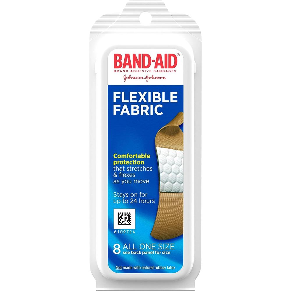 8-Pack Band-Aid Brand Flexible Fabric Adhesive Bandages