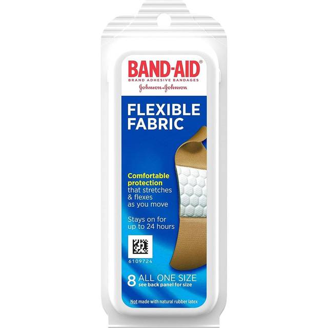 8-Pack Band-Aid Brand Flexible Fabric Adhesive Bandages