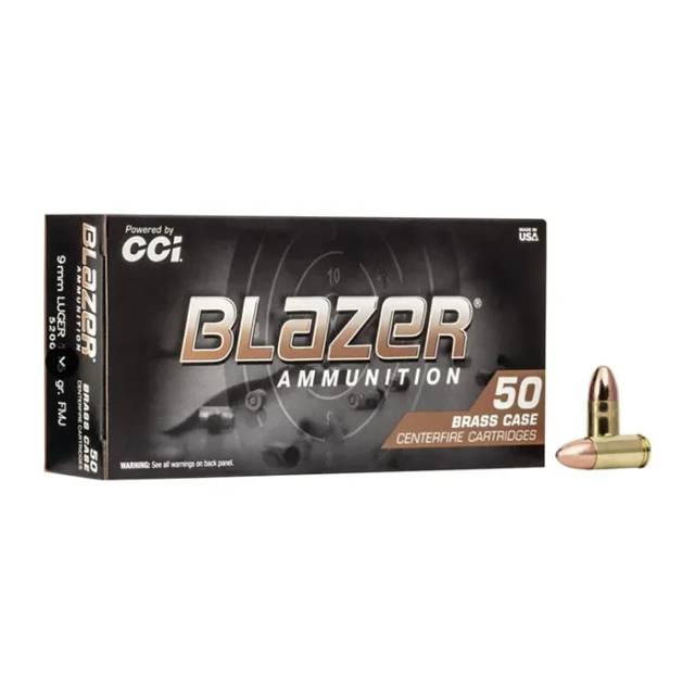 1000-Rounds CCI Blazer Brass FMJ 9mm