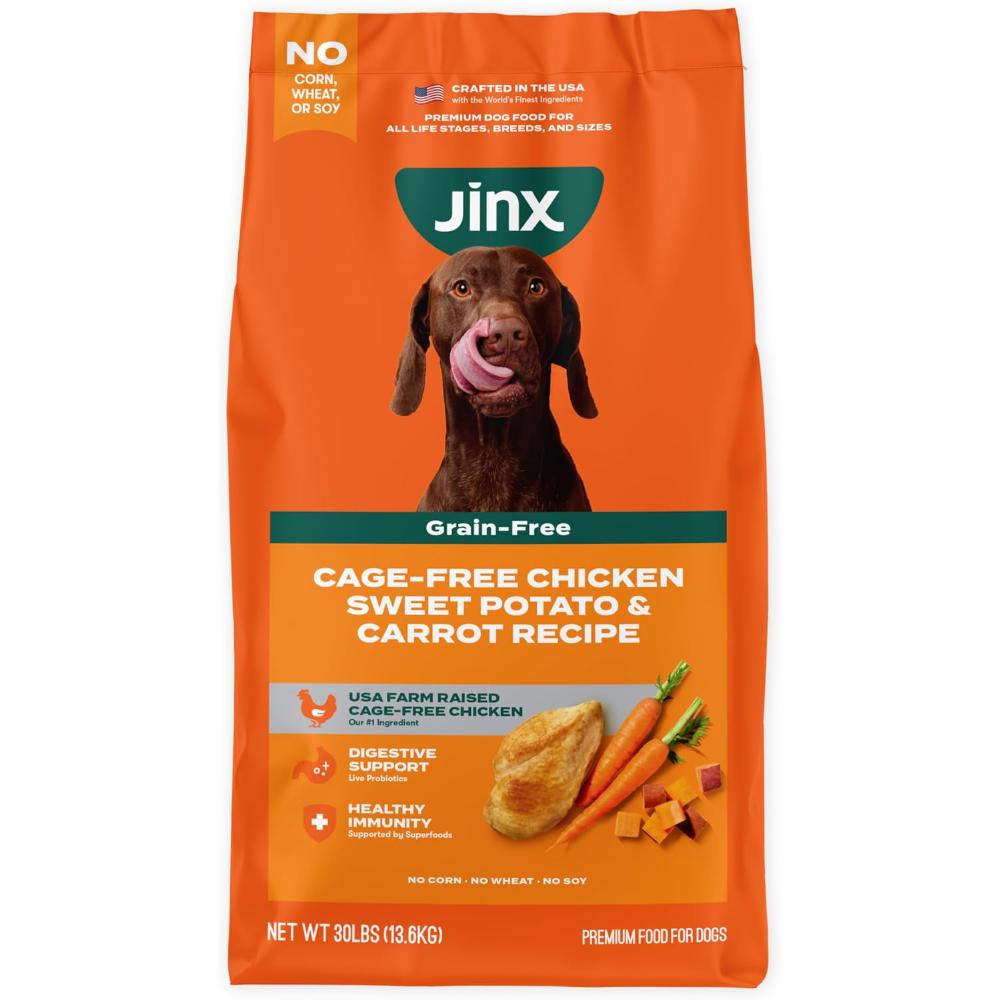 Jinx Grain Free Dry Dog Food, 30 lb. (Chicken, Sweet Potato & Carrot)