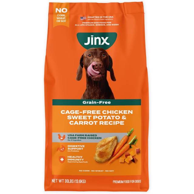 Jinx Grain Free Dry Dog Food, 30 lb. (Chicken, Sweet Potato & Carrot)