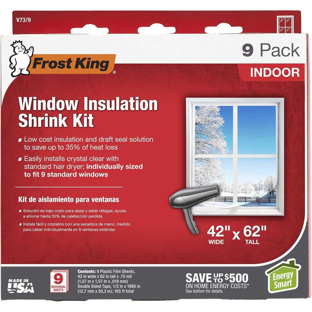 9-Pack Frost King Window Insulation Shrink Kit (42" x 62")