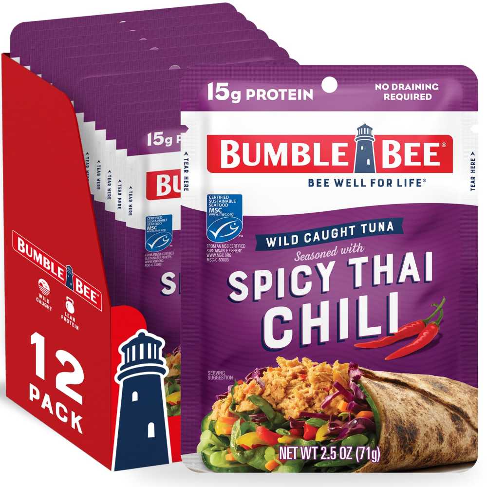 12-Pack Bumble Bee Spicy Thai Chili Tuna Pouch, 2.5 oz.