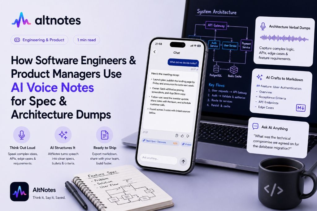 Come Sviluppatori e Product Manager Usano le Note Vocali per le Specifiche Tecniche