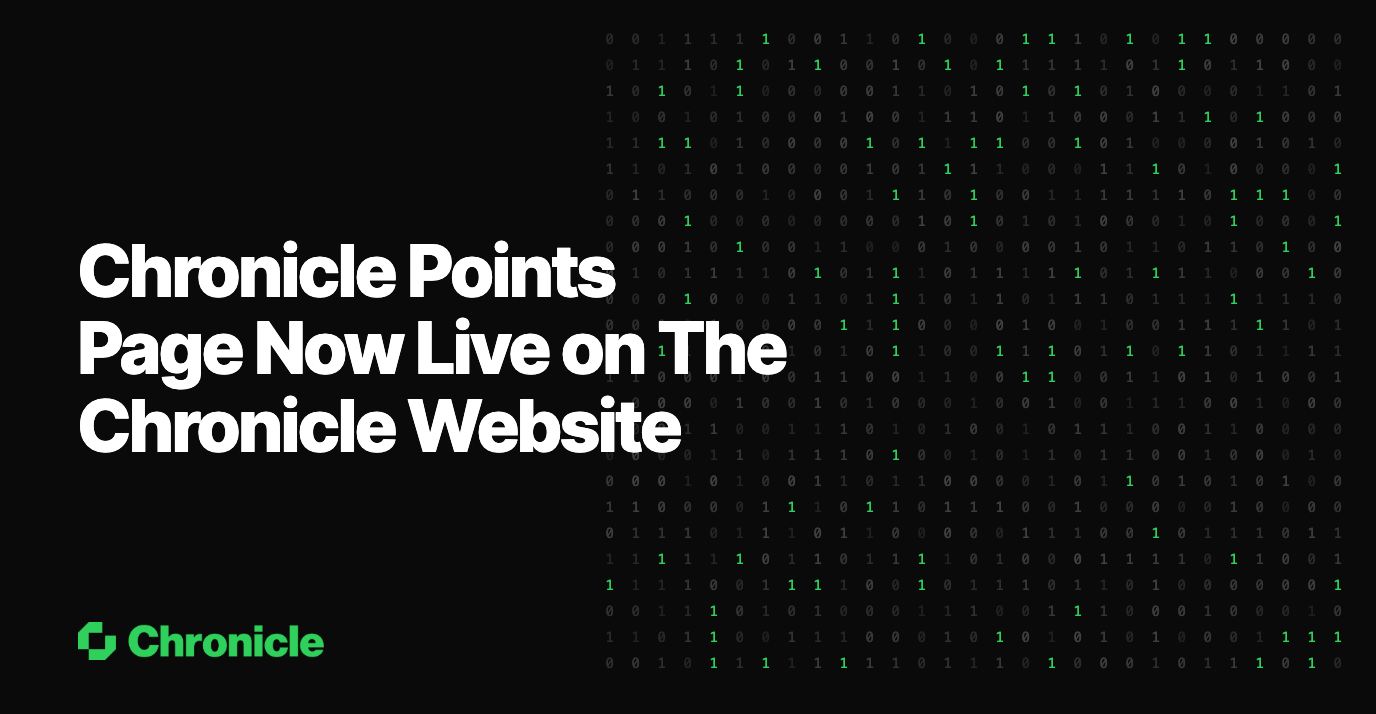 Chronicle Points Page Now Live on The Chronicle Website