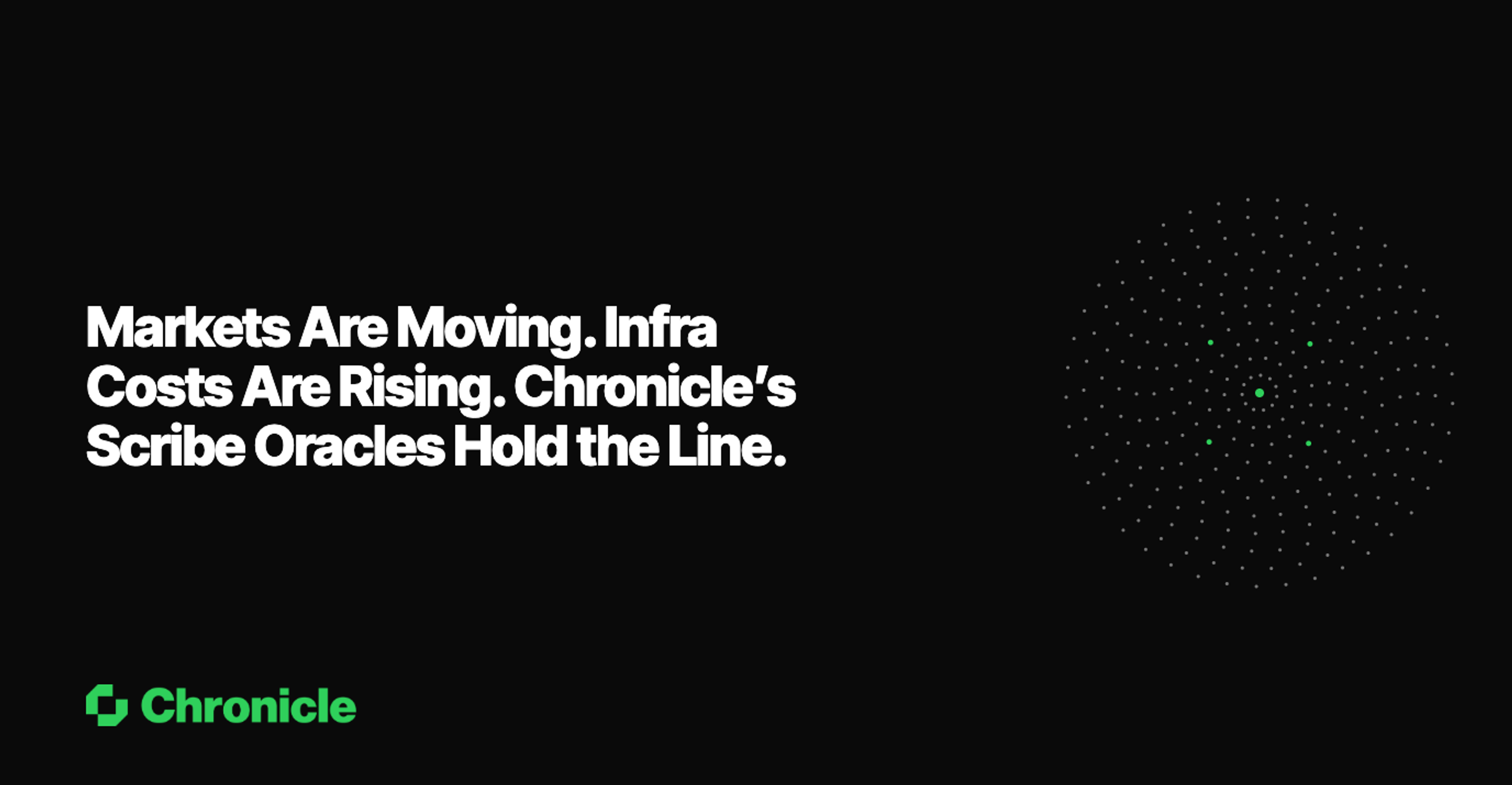 Markets Are Moving. Infra Costs Are Rising. Chronicle’s Scribe Oracles Hold the Line.