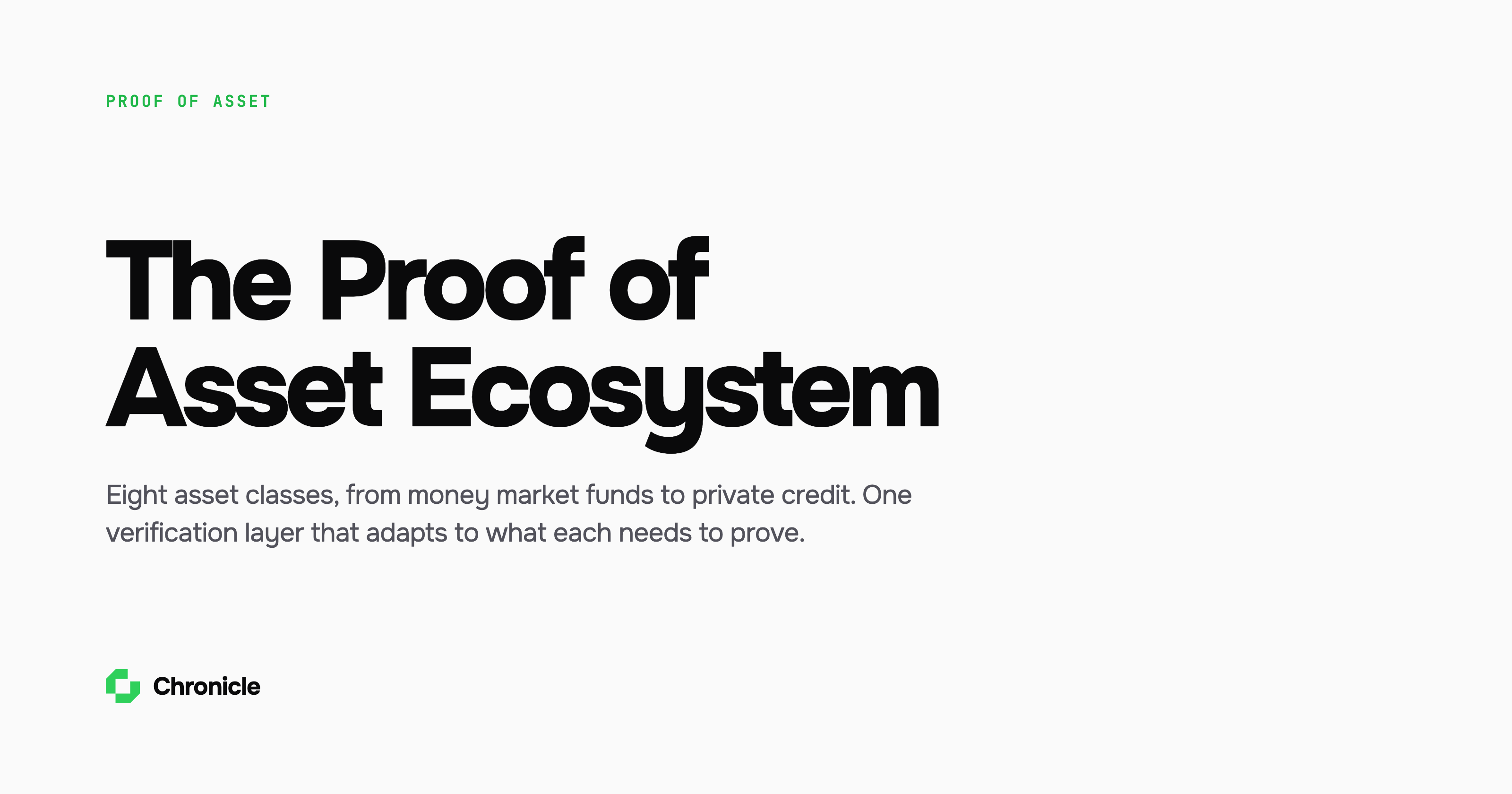 The Proof of Asset Ecosystem