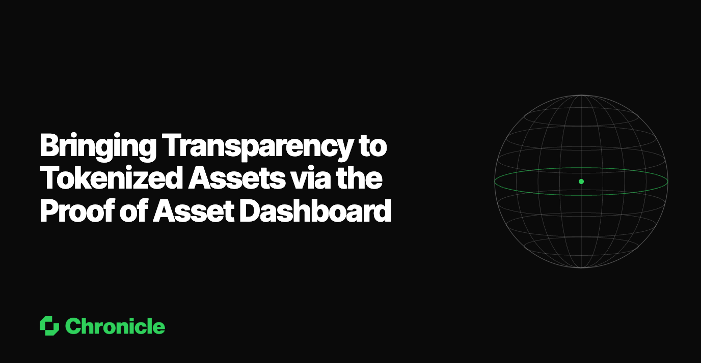Bringing Transparency to Tokenized Assets via the Proof of Asset Dashboard
