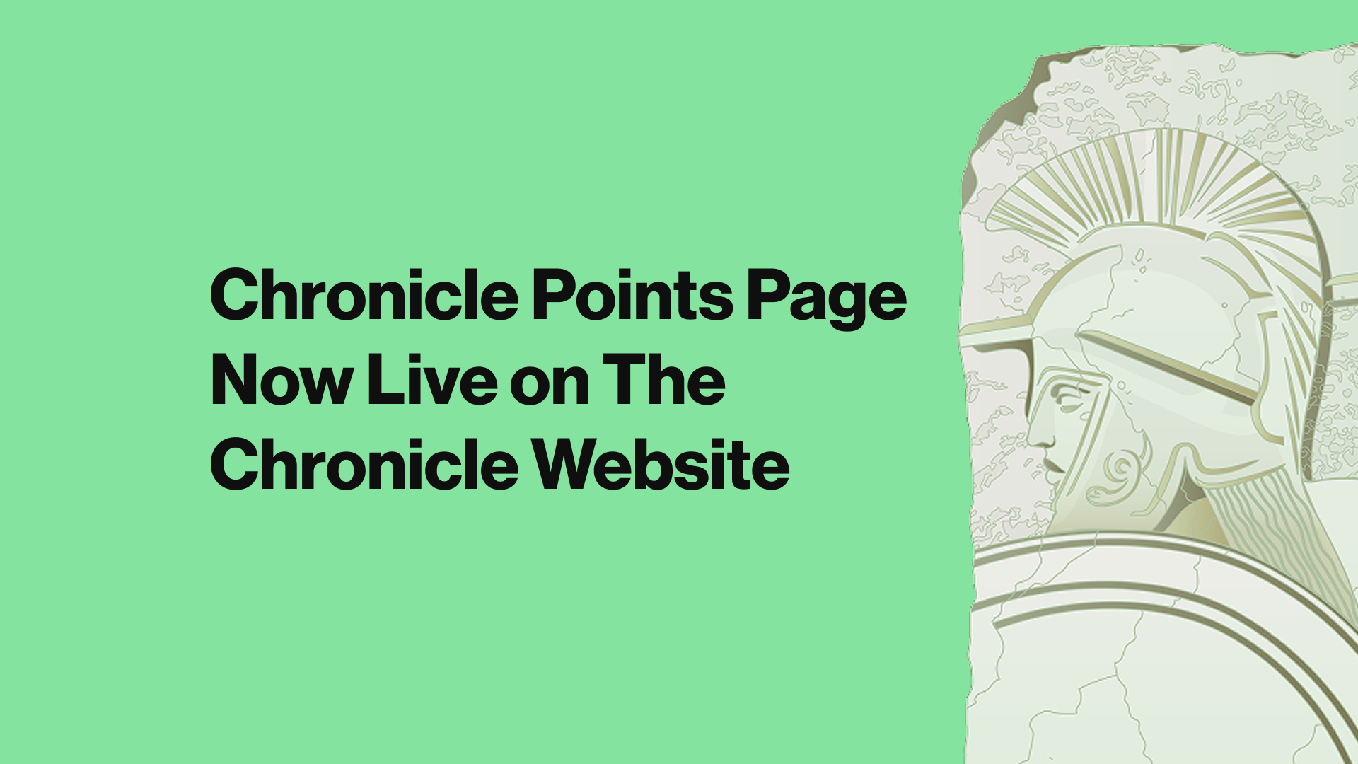 Chronicle Points Page Now Live on The Chronicle Website
