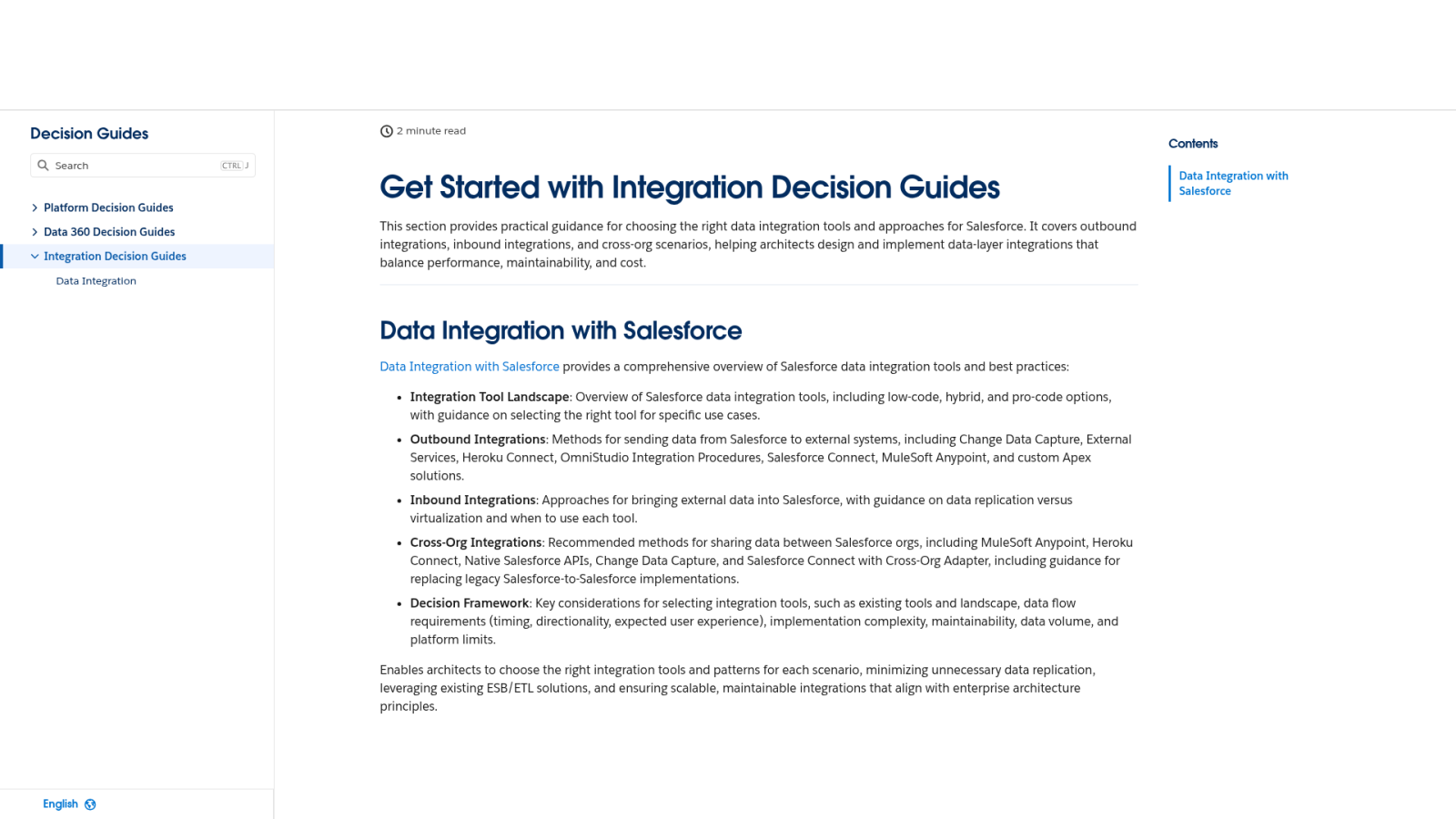 How do you choose a Salesforce ERP integration architecture