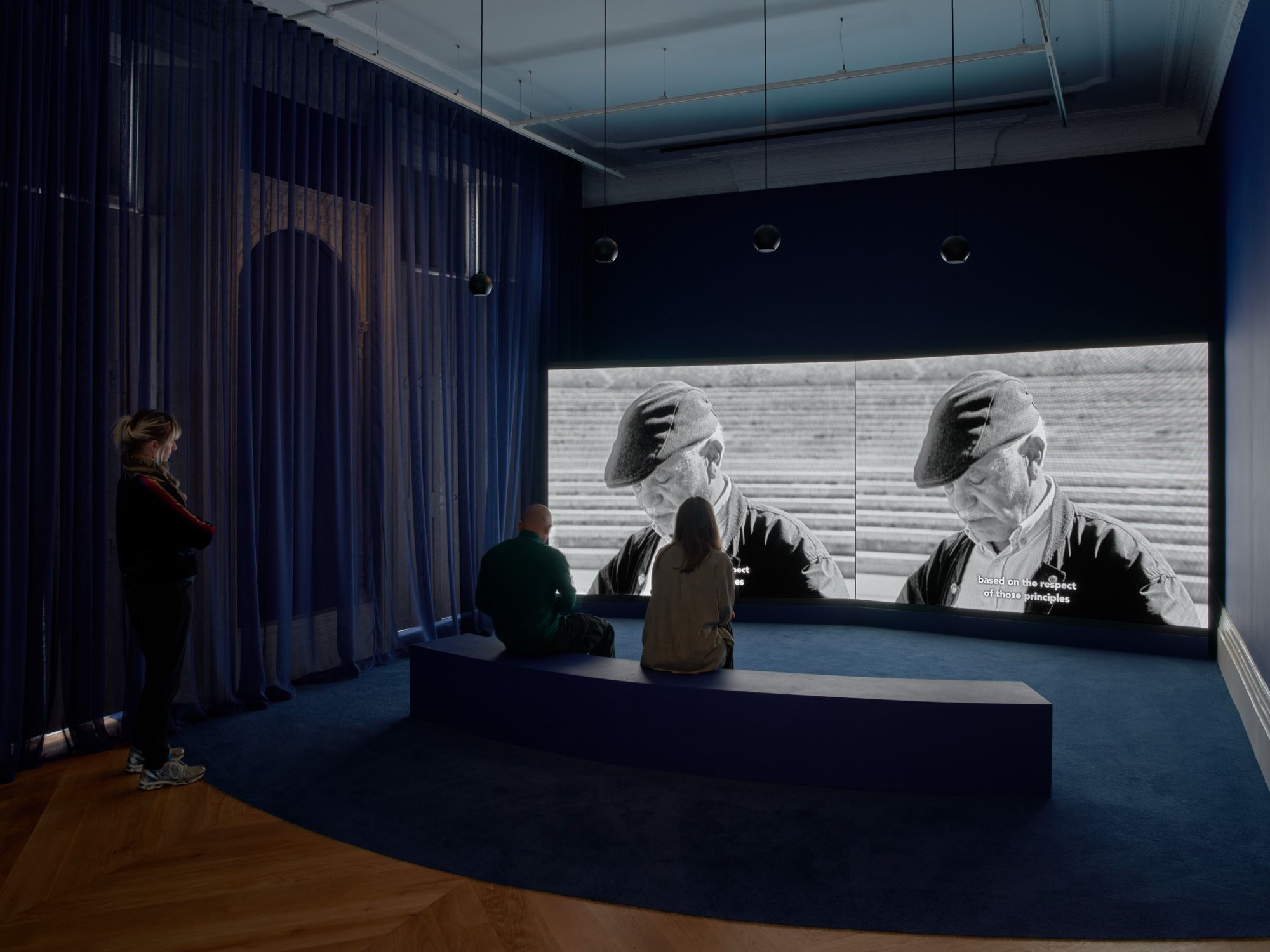 KitMapper LED wall for Bouchra Khalili’s The Circle at The Mosaic Rooms.