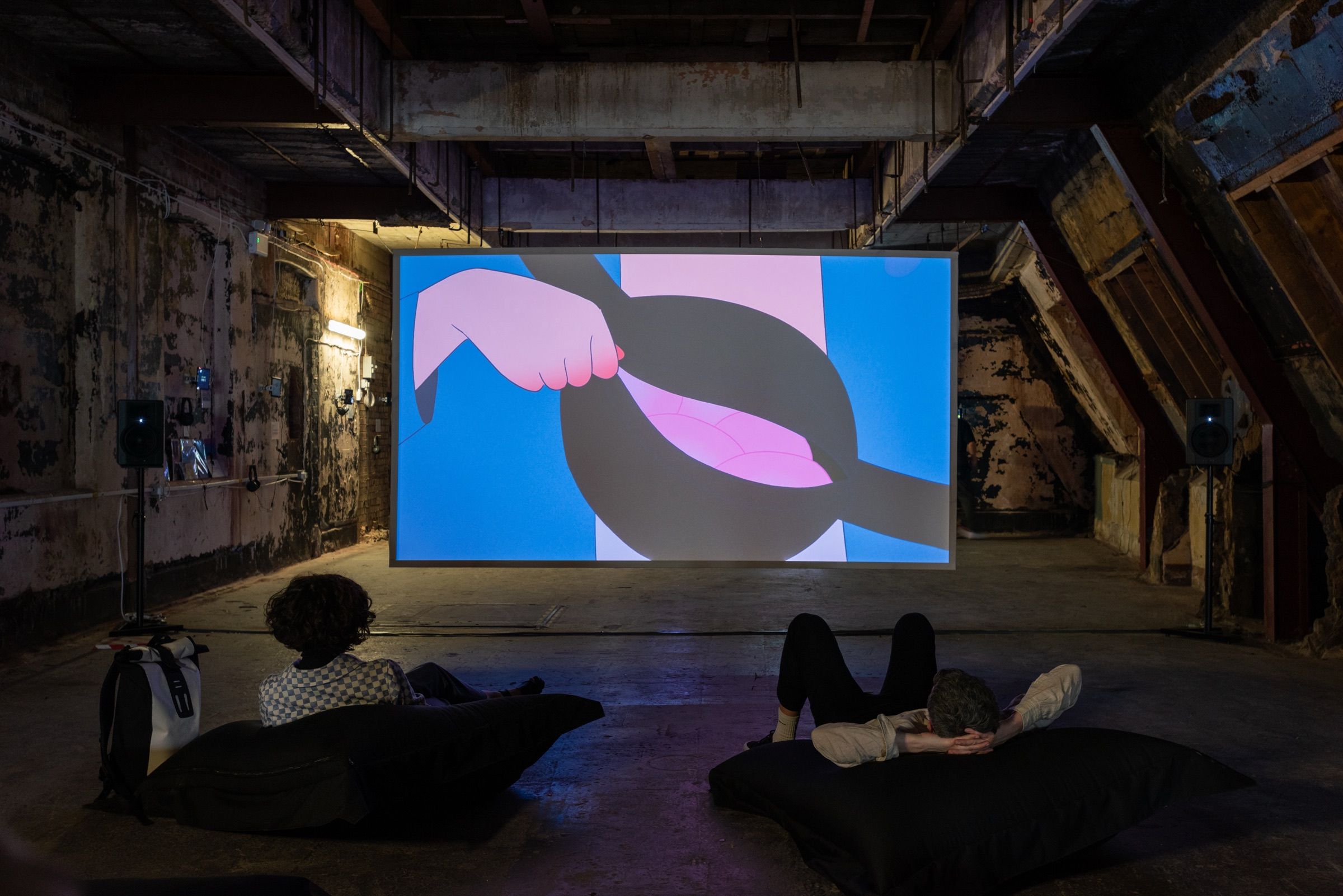 Diverse artworks across the exhibition floor