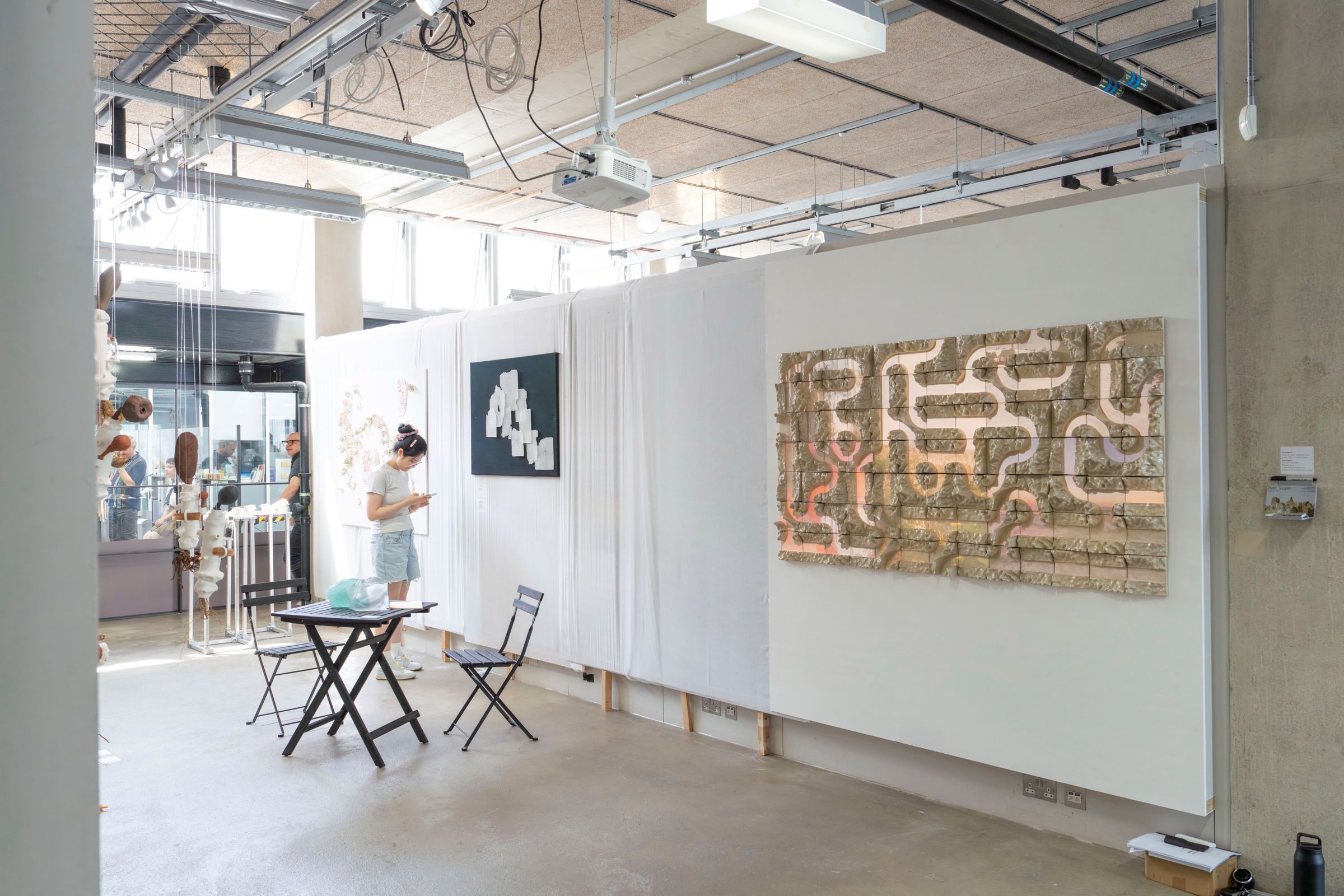 Royal College of Art degree shows installation view.