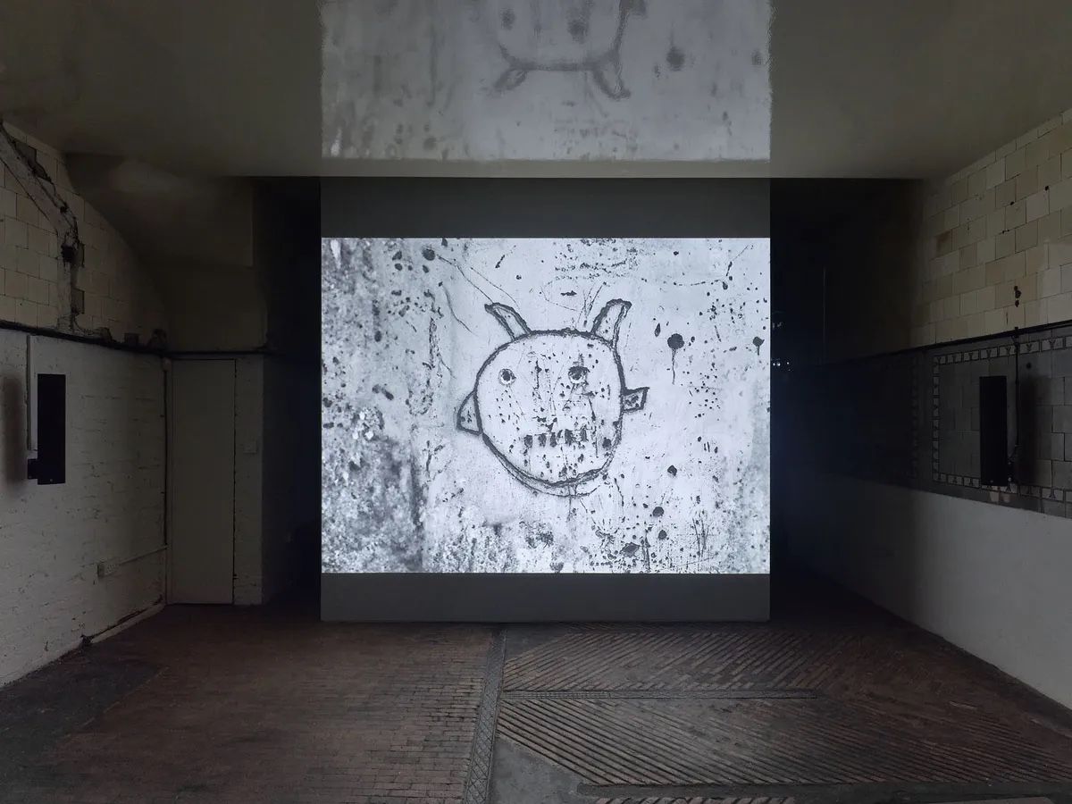 Fevers by James Richards at Sylvia Kouvali, shown on a native 4:3 projection.
