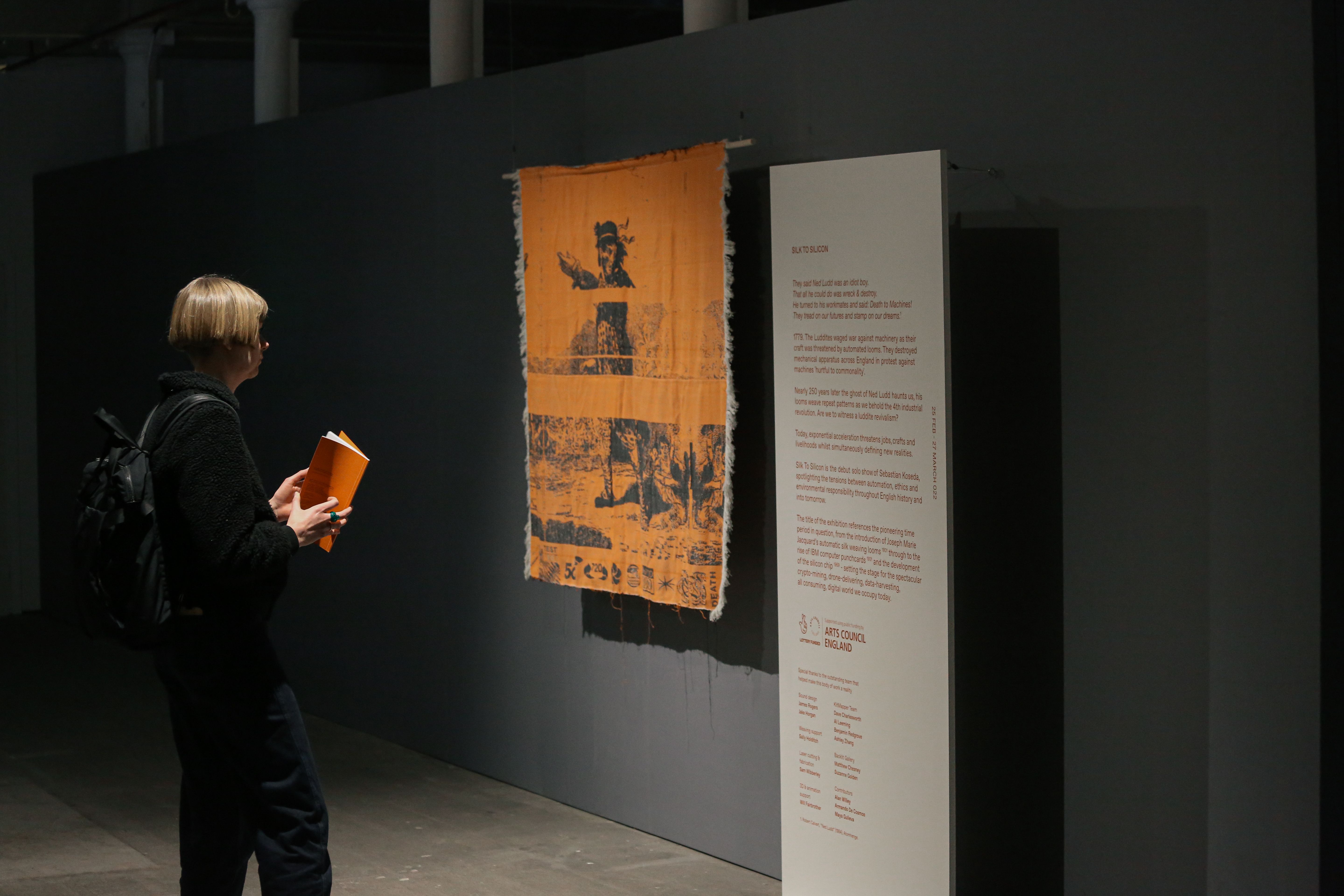 Installation view of Silk to Silicon by Sebastian Koseda