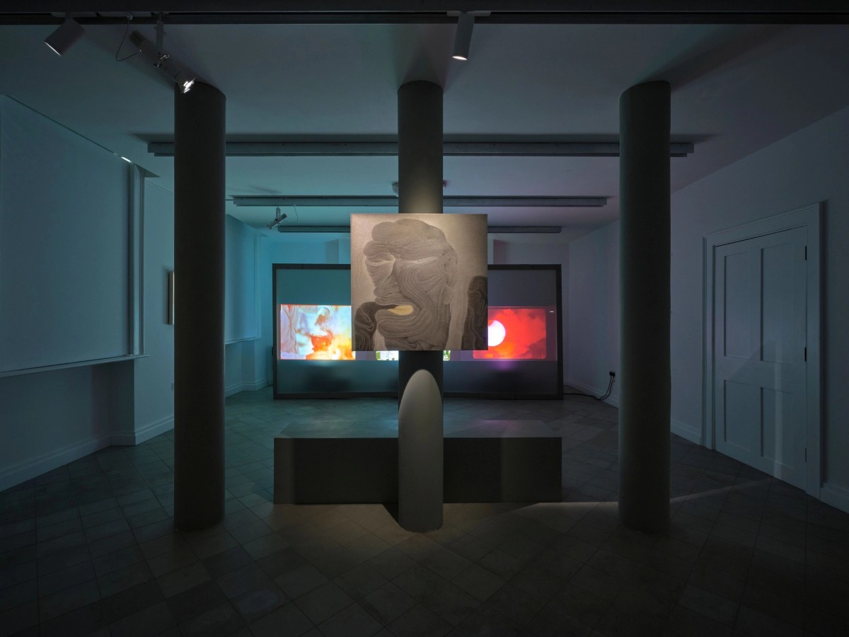 Three-channel synced projection of Colectivo Los Ingrávidos' Tierra en Trance, true names, YDP